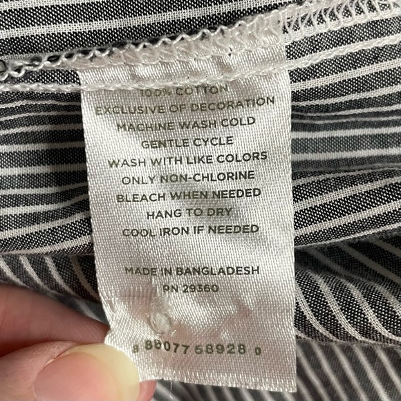 Dip XL gray striped embroidered balloon sleeve top - Picture 8 of 9